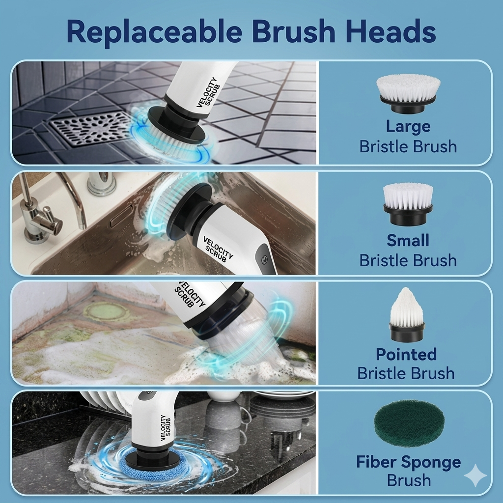 Electric Spin Scrubber Machine فرشاة تنظيف كهربائية دوّارة