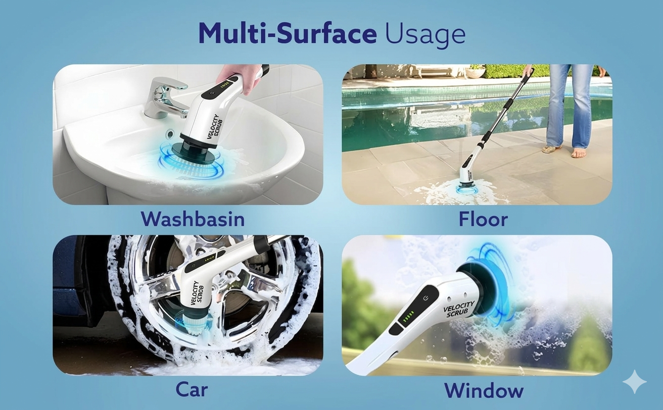Electric Spin Scrubber Machine فرشاة تنظيف كهربائية دوّارة